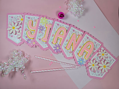 Daisies banner, Wild flowers banner, Daisy theme banner