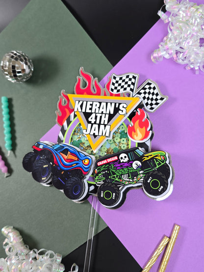 Monster Jam Cake topper,  Monster Jam birthday, Monster jam decoration