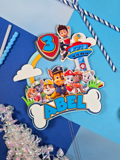Paw Patrol Cake topper, Paw Patrol theme party, Paw patrol party