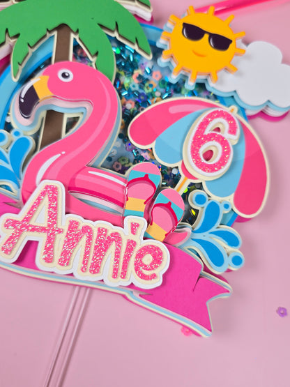 Pool Party cake topper, Summer theme party, Beach party cake topper, Splash cake topper, Pool party birthday theme