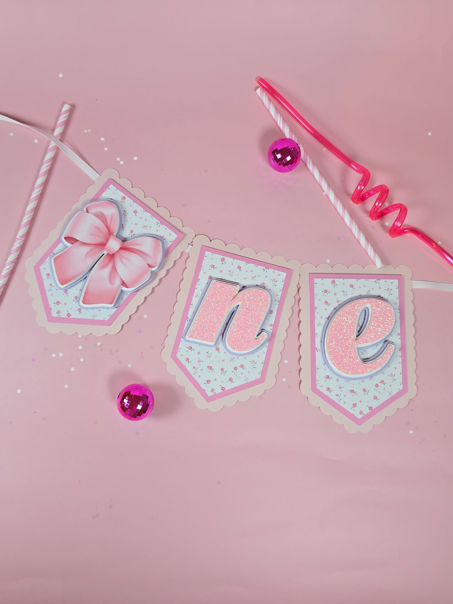 Coquette high chair banner, Love shack fancy banner, Is a fancy ONE banner