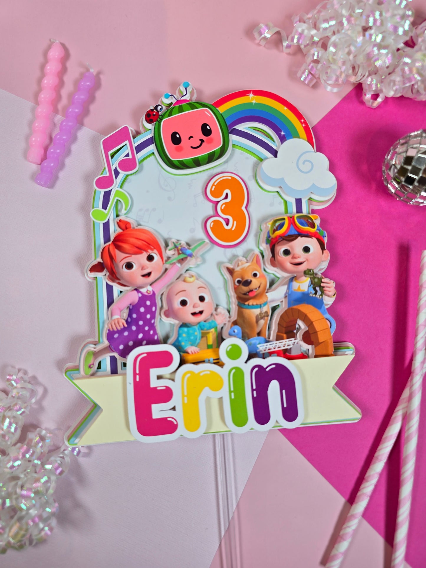 Cocomelon Cake topper, Cocomelon Cake topper, Cocomelon cake topper, Cocomelon birthday