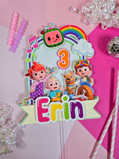 Cocomelon Cake topper, Cocomelon Cake topper, Cocomelon cake topper, Cocomelon birthday