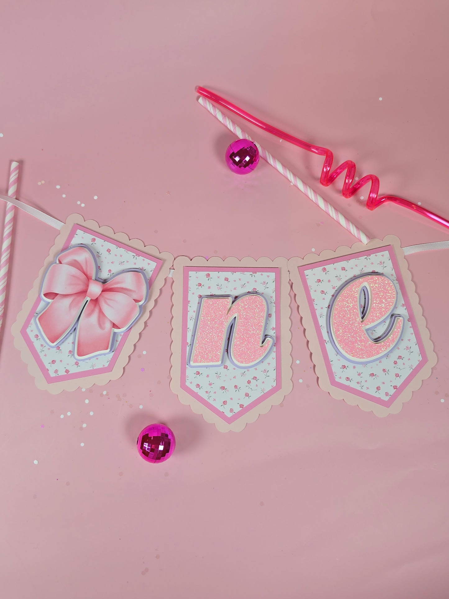 Coquette high chair banner, Love shack fancy banner, Is a fancy ONE banner