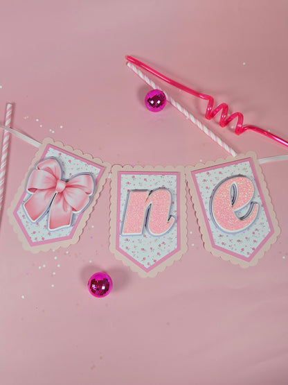 Coquette high chair banner, Love shack fancy banner, Is a fancy ONE banner
