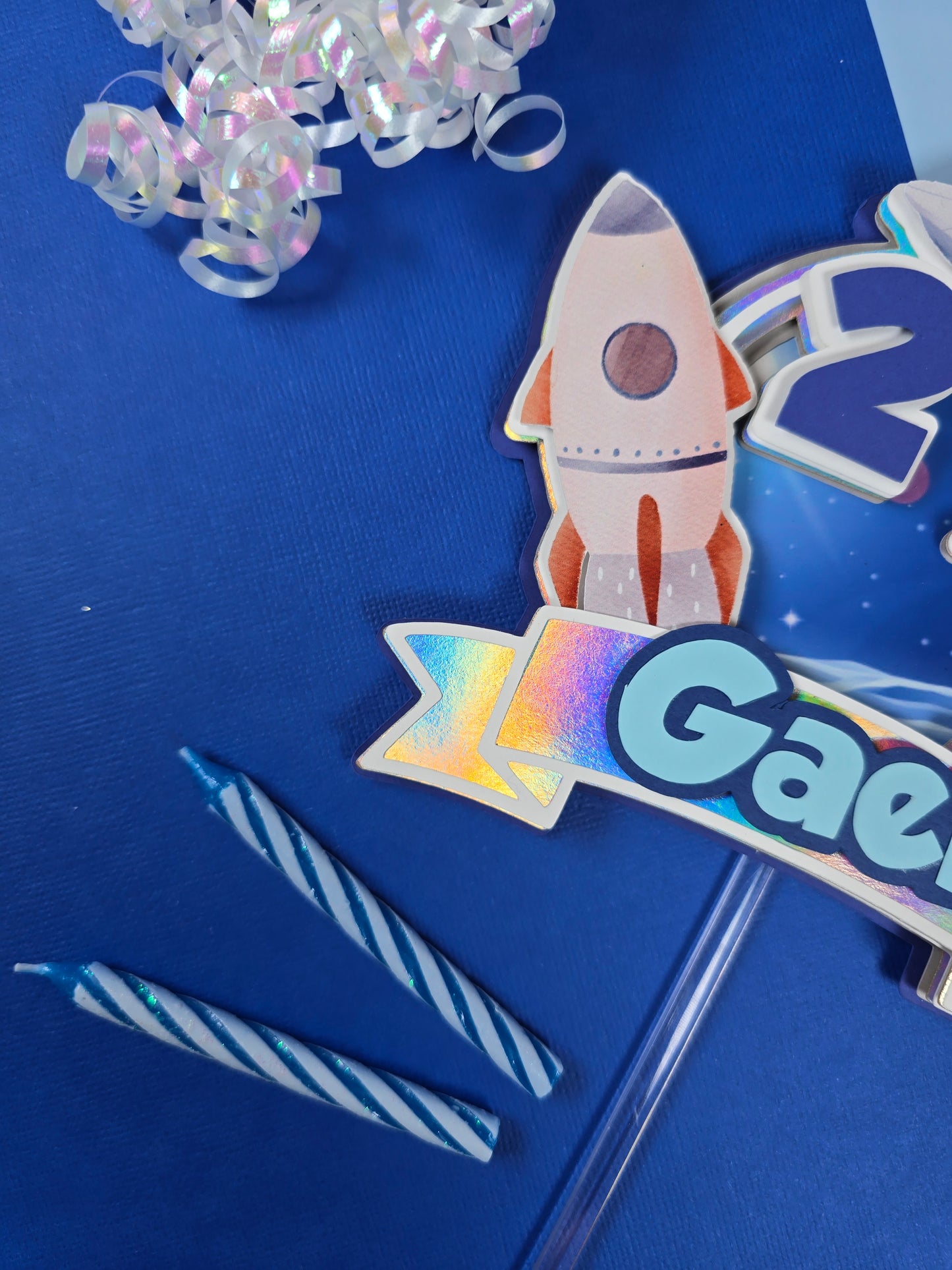 Two the moon Cake topper, Space birthday theme, Astronaut Cake topper