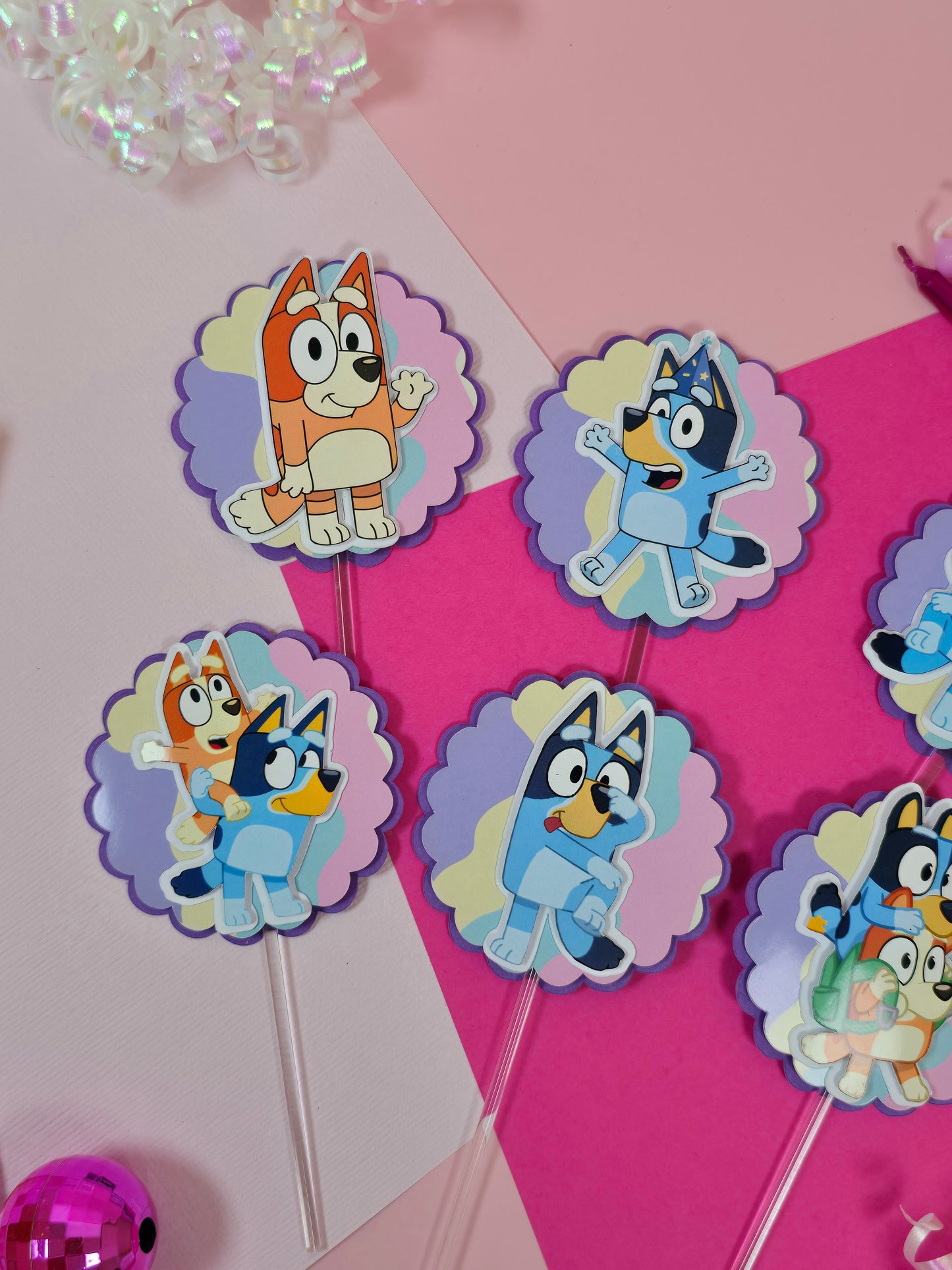 Bluey Cupcake Topper, Bluey cupcake decor, Bluey birthday