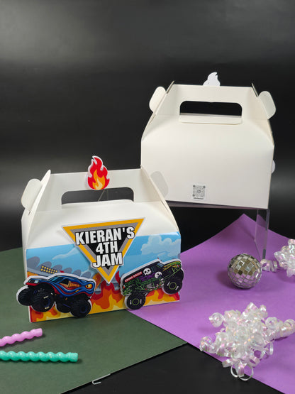 Monster Jam Gable boxes, Monster Jam party favors , Monster Jam birthday theme