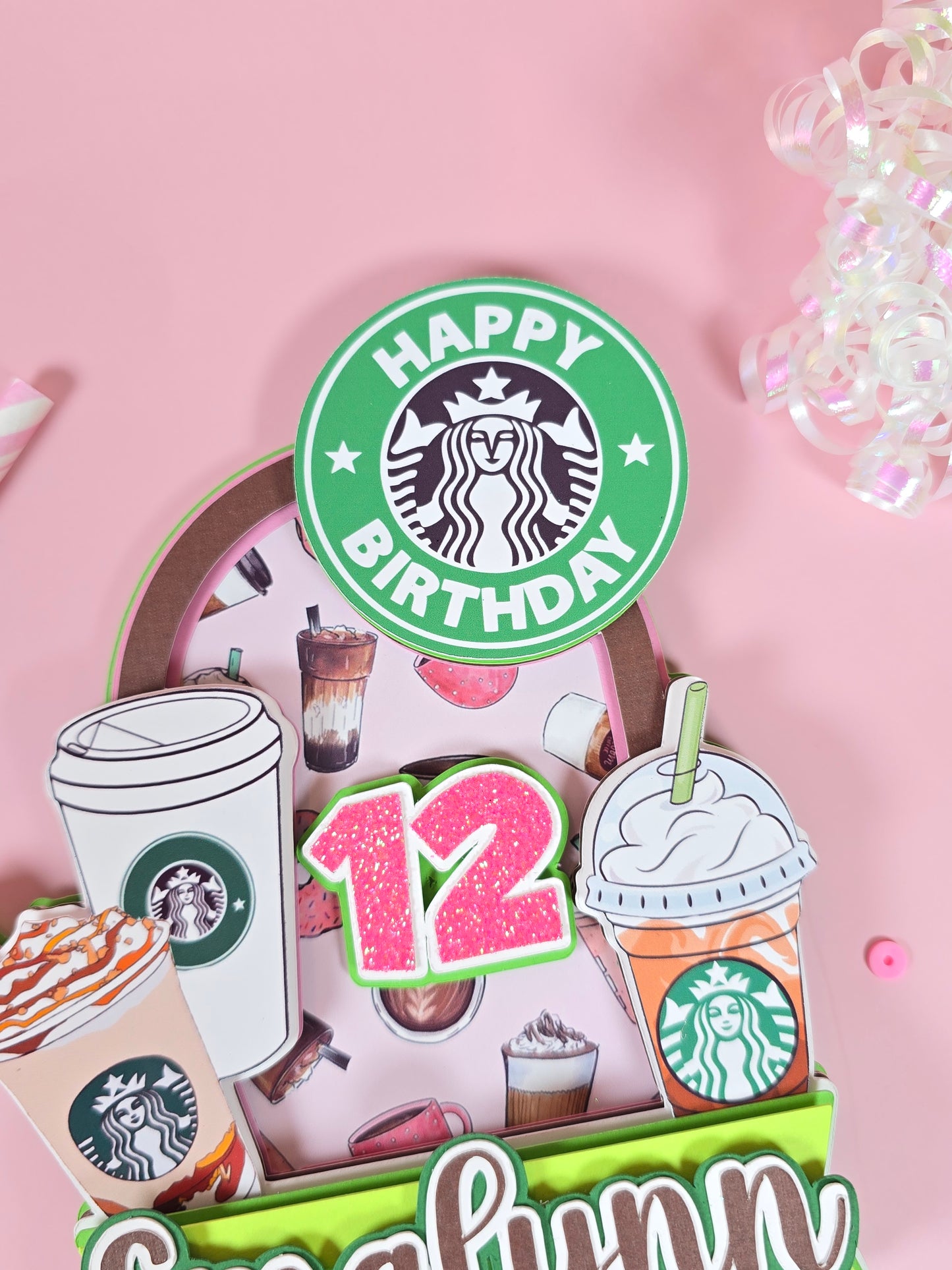Coffee lover Cake topper, Coffee lover party theme