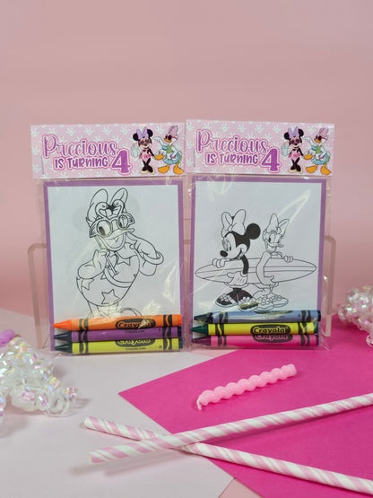 Minnie and Daisy Coloring books, Minnie and Daisy party favors, Minnie and Daisy  birthday