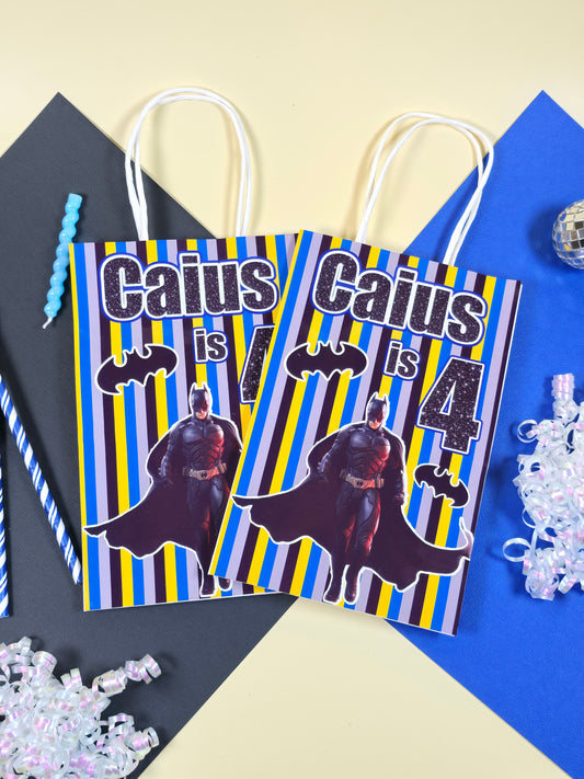 Batman Goodie bags, Batman gody bags, Batman party theme