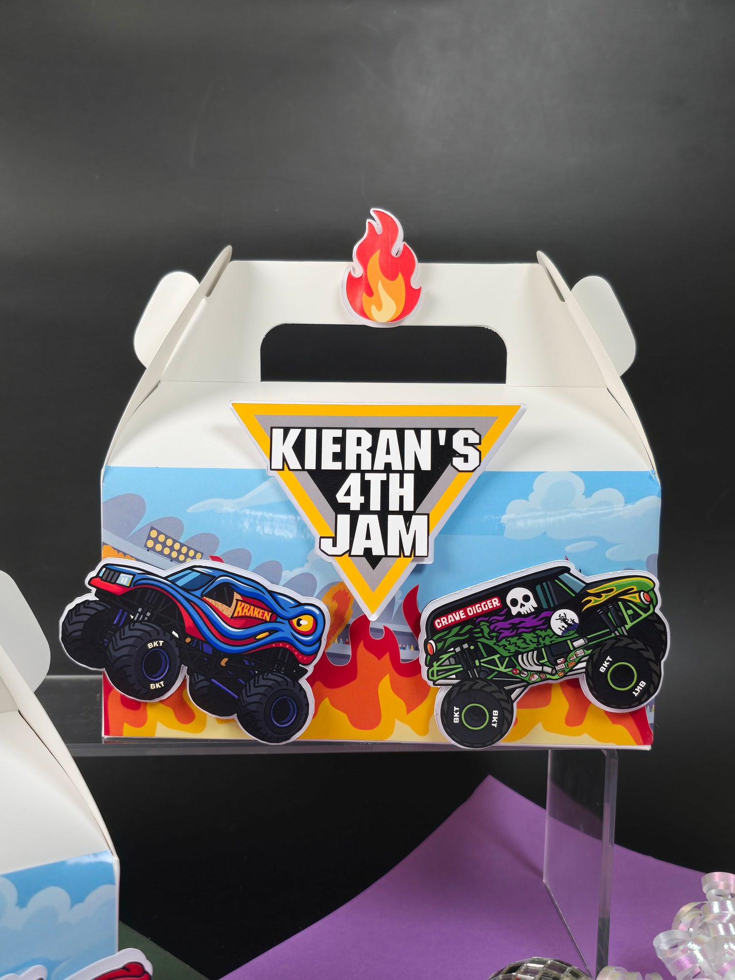 Monster Jam Gable boxes, Monster Jam party favors , Monster Jam birthday theme