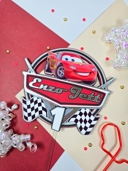 Cars Cake topper, Cars  birthday, Race cars party theme
