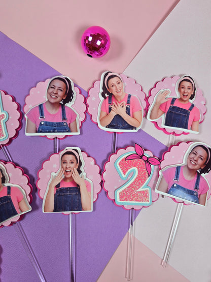 Ms Rachel Cupcake Topper, Ms Rachel cupcake decor, Ms Rachel birthday