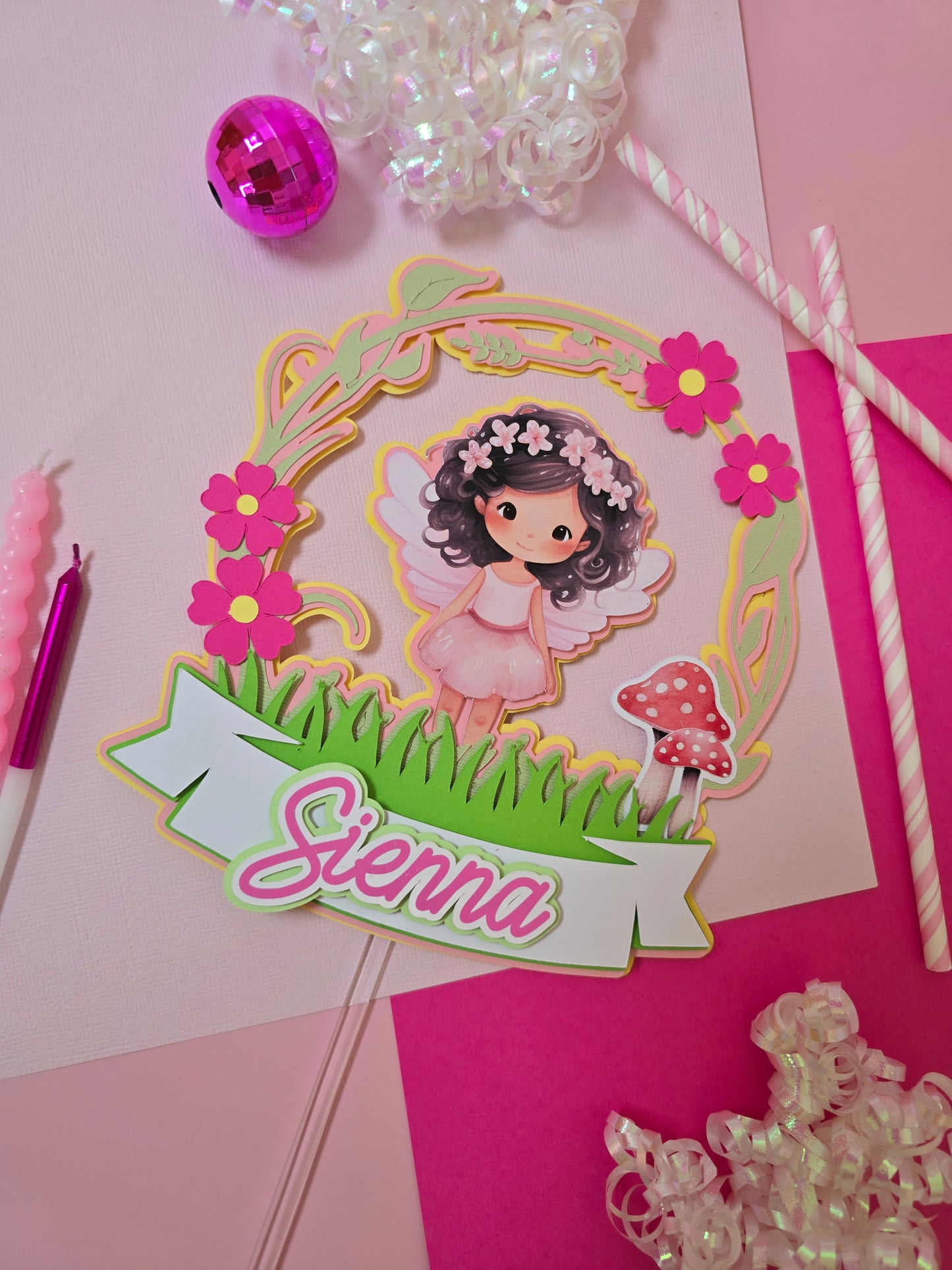 Fairy Cake topper, Fairy garden birthday, Fairy party theme