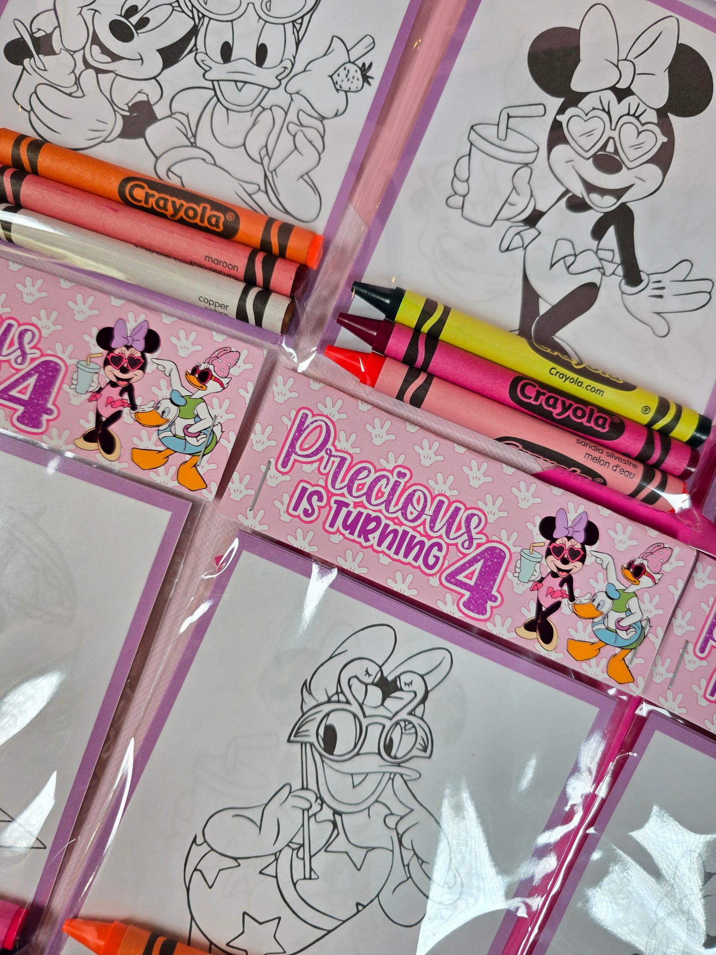 Minnie and Daisy Coloring books, Minnie and Daisy party favors, Minnie and Daisy  birthday