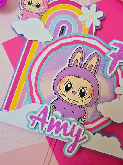 Labubu Cake topper, labubu theme party, Labubu party