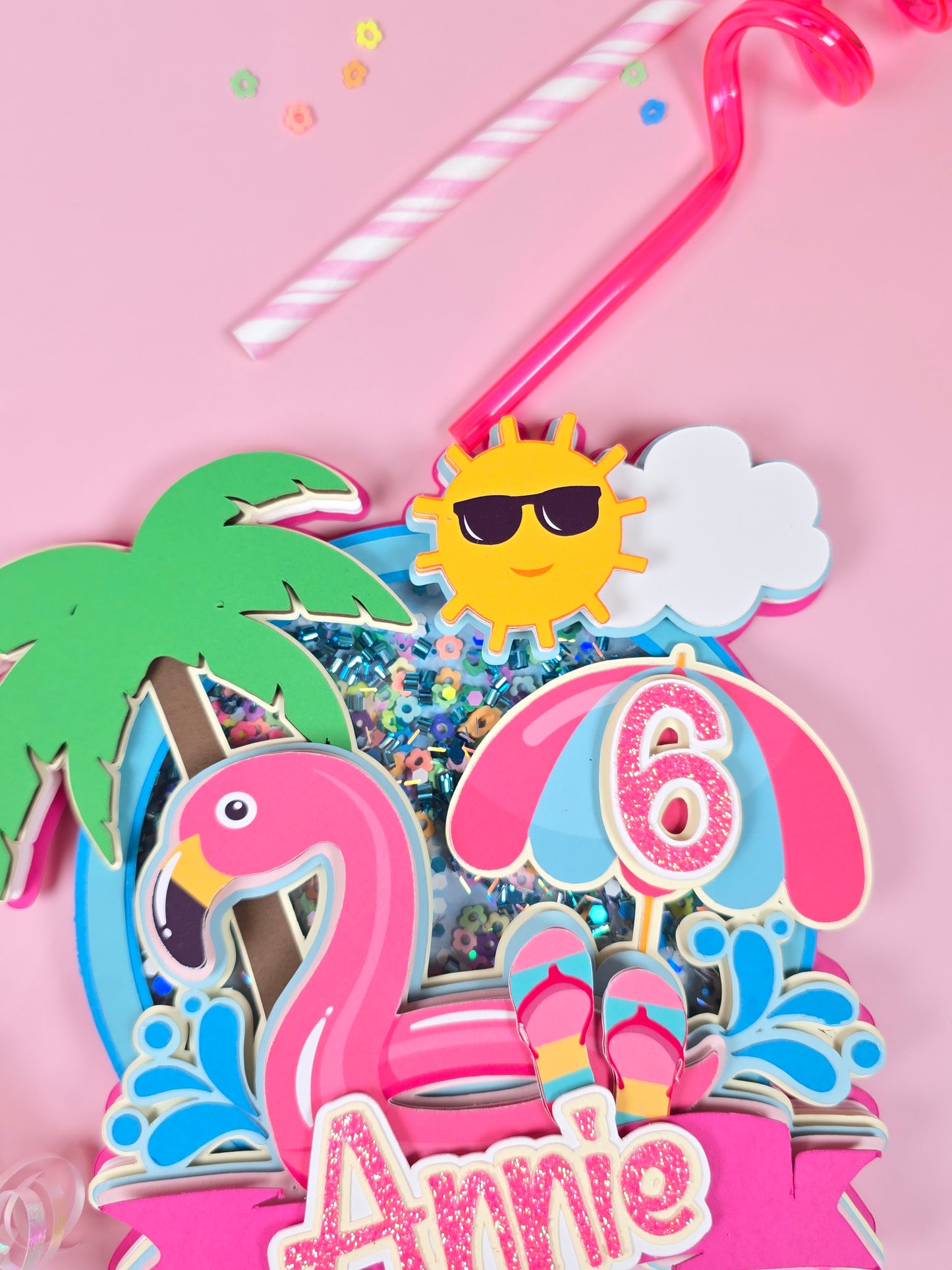 Pool Party cake topper, Summer theme party, Beach party cake topper, Splash cake topper, Pool party birthday theme