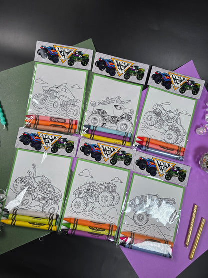 Monster Jam coloring books, Monster Jam coloring pages, Monster jam party favors