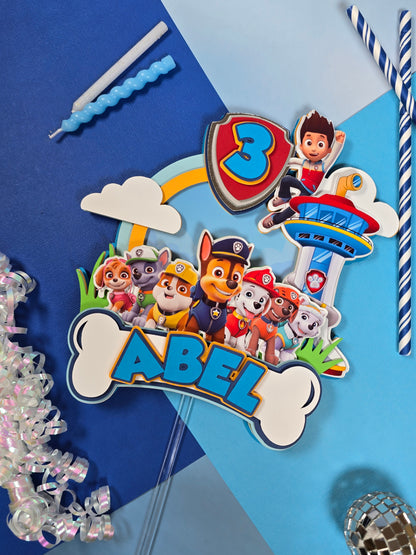Paw Patrol Cake topper, Paw Patrol theme party, Paw patrol party
