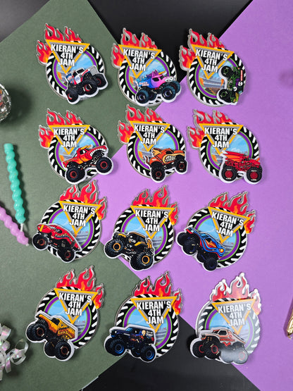 Monster Jam Cupcake Topper, Monster Jam cupcake decor, Monster Jam birthday theme