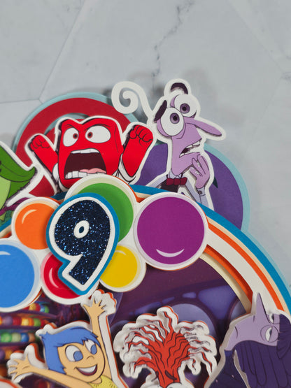 Inside Out  Cake topper, Inside Out birthday party theme, Inside Out cake decor