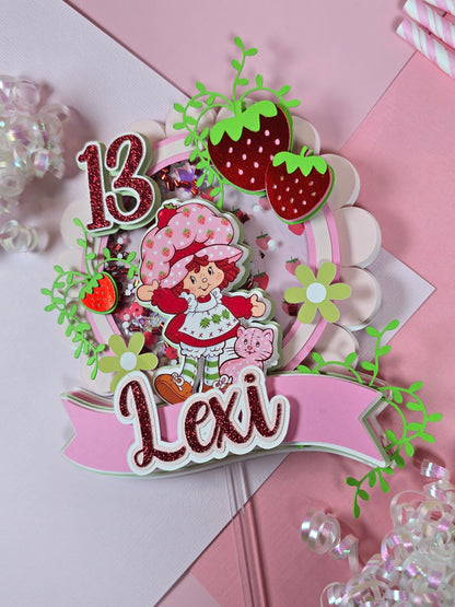 Strawberry shortcake Cake topper,  Strawberry shortcake birthday