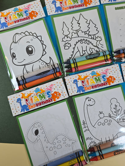 Dinosaurs Coloring books, Dinosaurs party favors