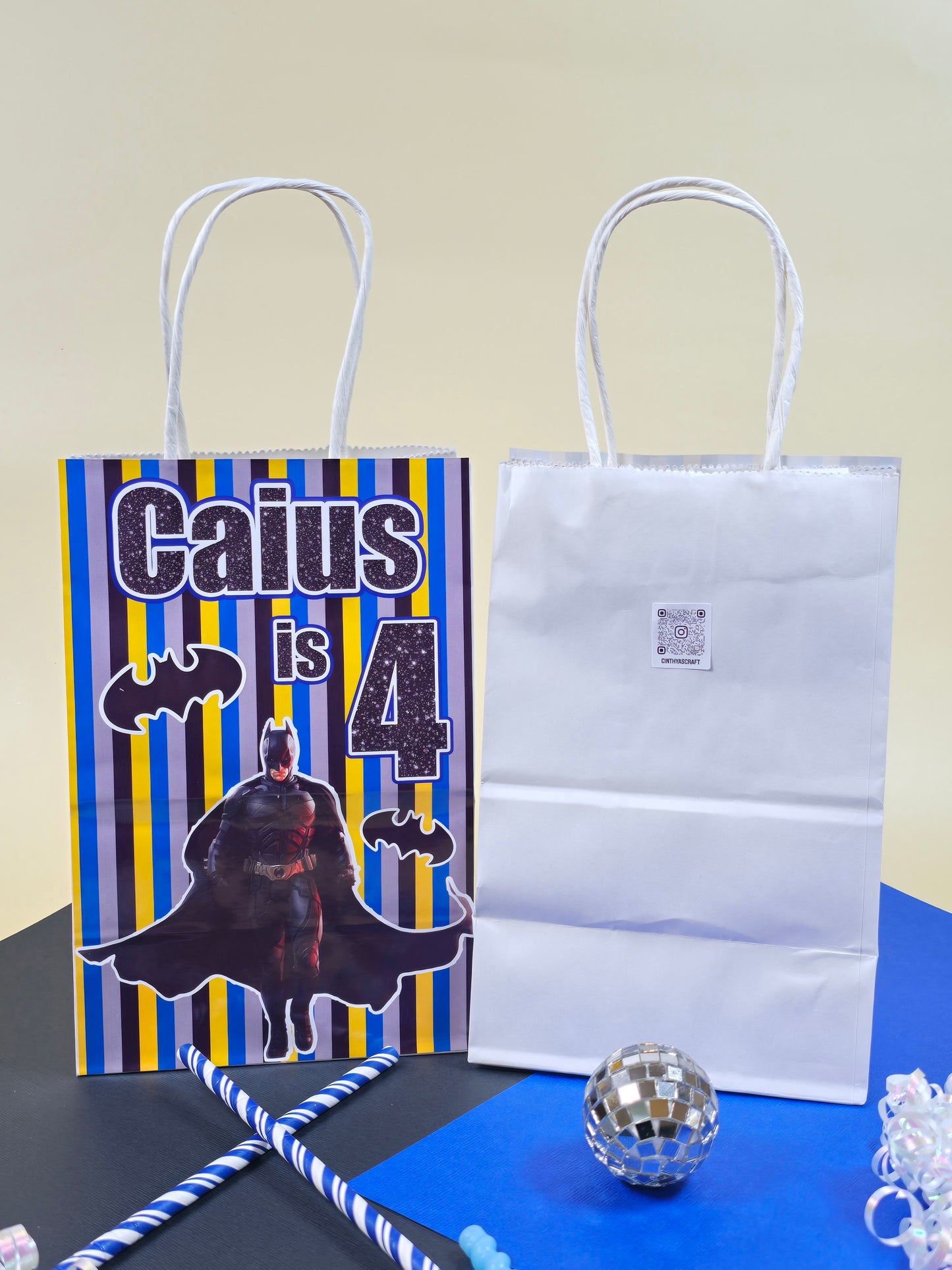 Batman Goodie bags, Batman gody bags, Batman party theme