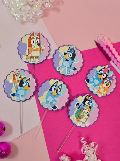 Bluey Cupcake Topper, Bluey cupcake decor, Bluey birthday