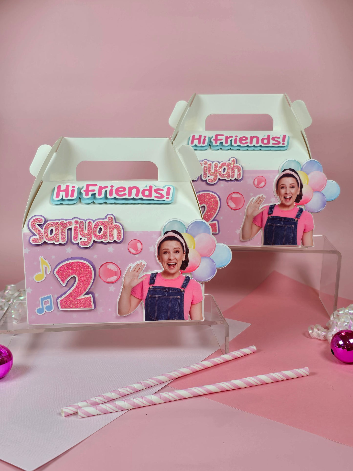 Ms Rachel Gable boxes, Ms Rachel party favors , Ms Rachel birthday