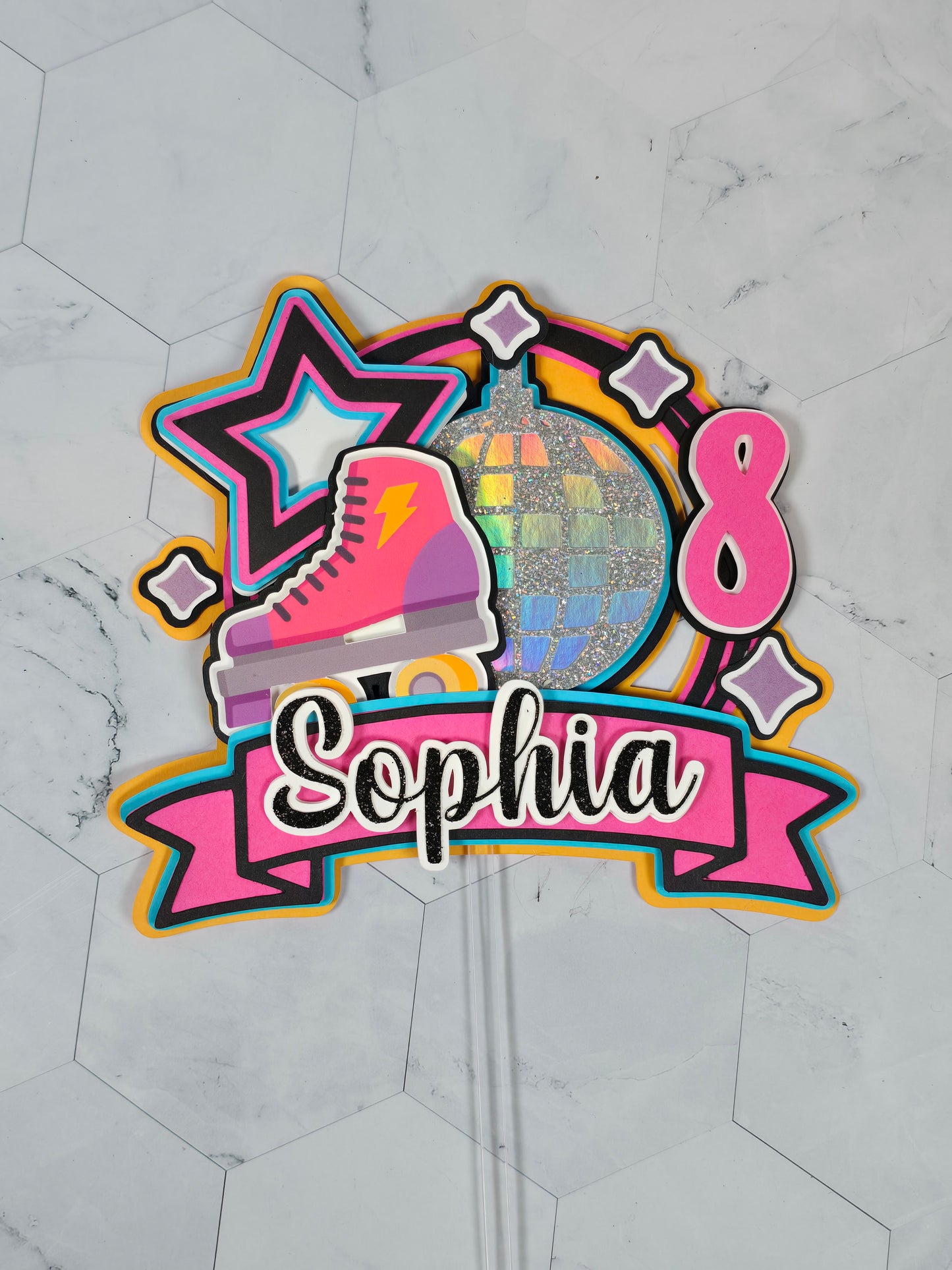 Roller Skate cake topper Roller Skate theme Roller Skate disco party