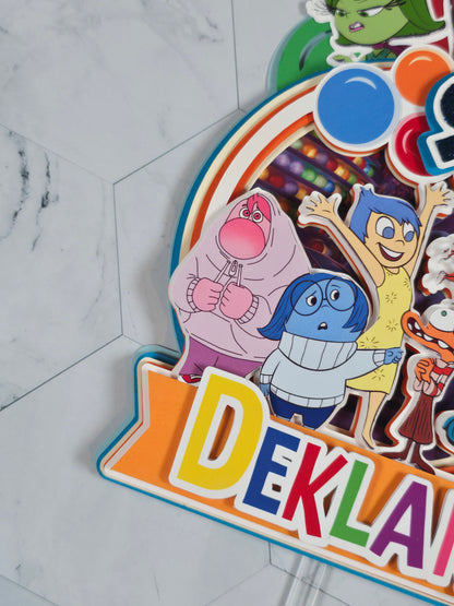 Inside Out  Cake topper, Inside Out birthday party theme, Inside Out cake decor