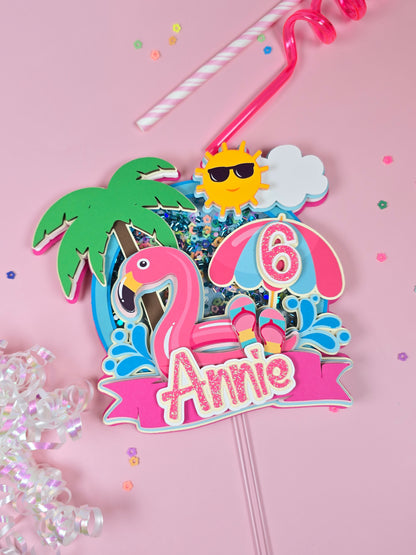Pool Party cake topper, Summer theme party, Beach party cake topper, Splash cake topper, Pool party birthday theme