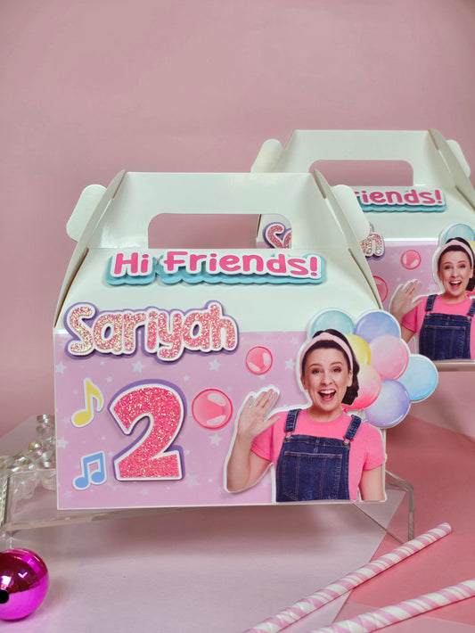 Ms Rachel Gable boxes, Ms Rachel party favors , Ms Rachel birthday
