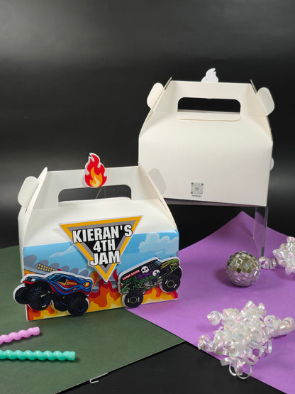 Monster Jam Gable boxes, Monster Jam party favors , Monster Jam birthday theme