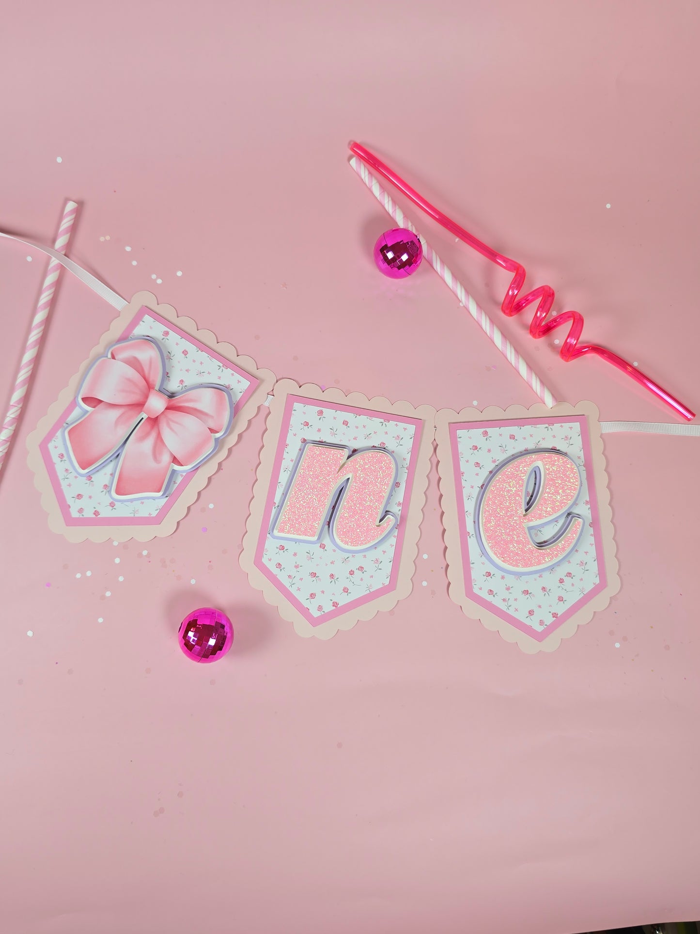 Coquette high chair banner, Love shack fancy banner, Is a fancy ONE banner