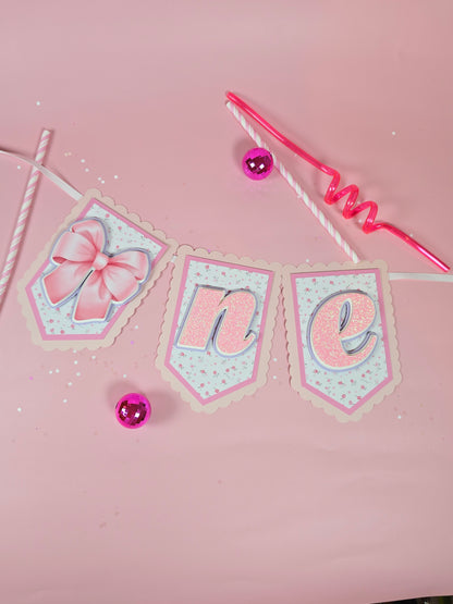 Coquette high chair banner, Love shack fancy banner, Is a fancy ONE banner