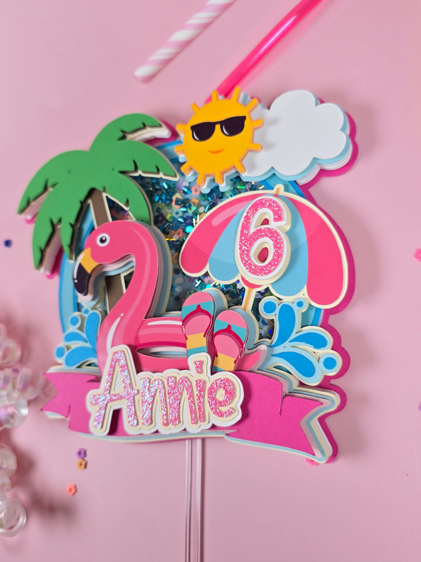 Pool Party cake topper, Summer theme party, Beach party cake topper, Splash cake topper, Pool party birthday theme