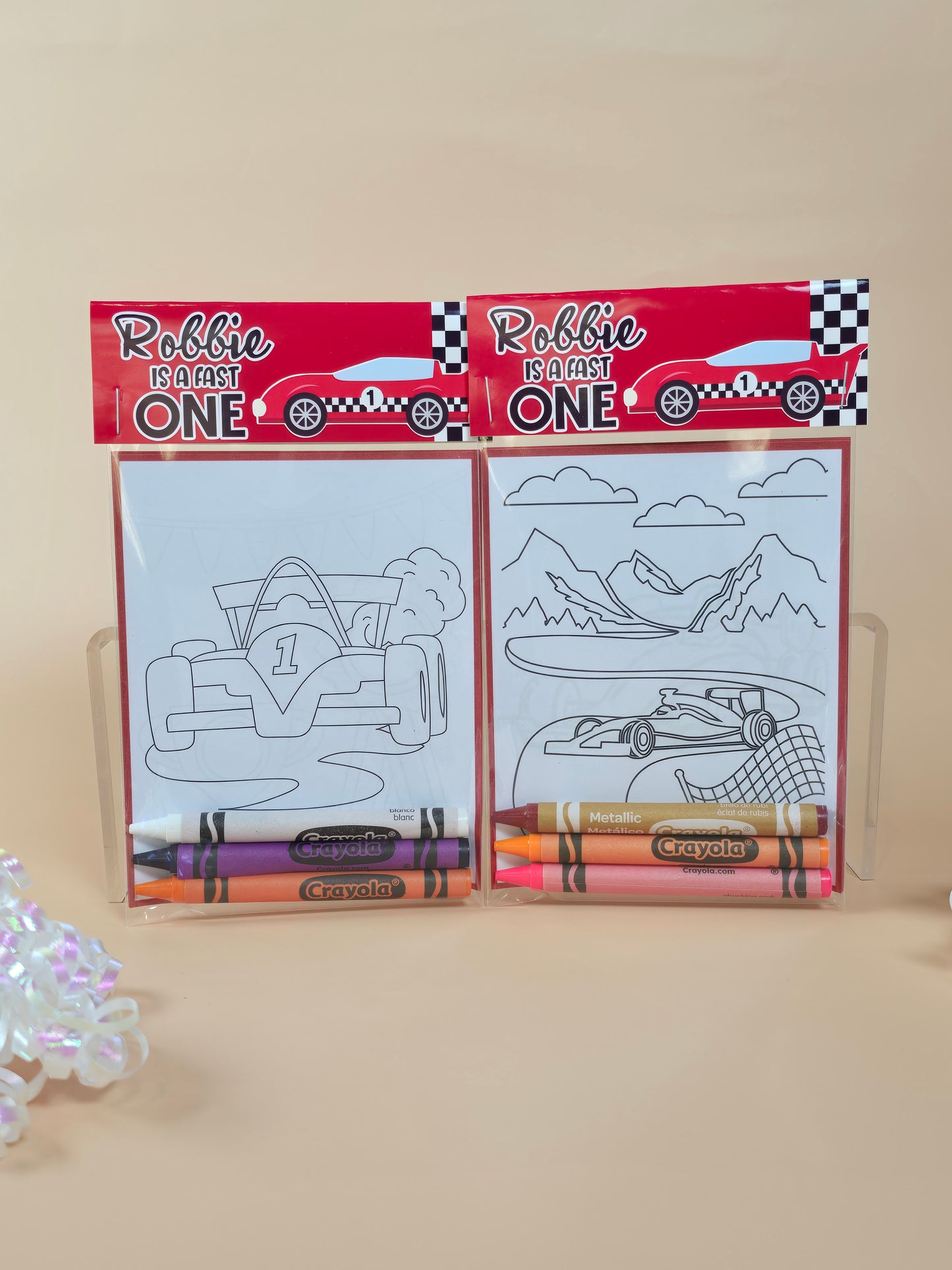 Race car coloring books Formula 1 coloring pages Race cars party favors fast one birthday theme party