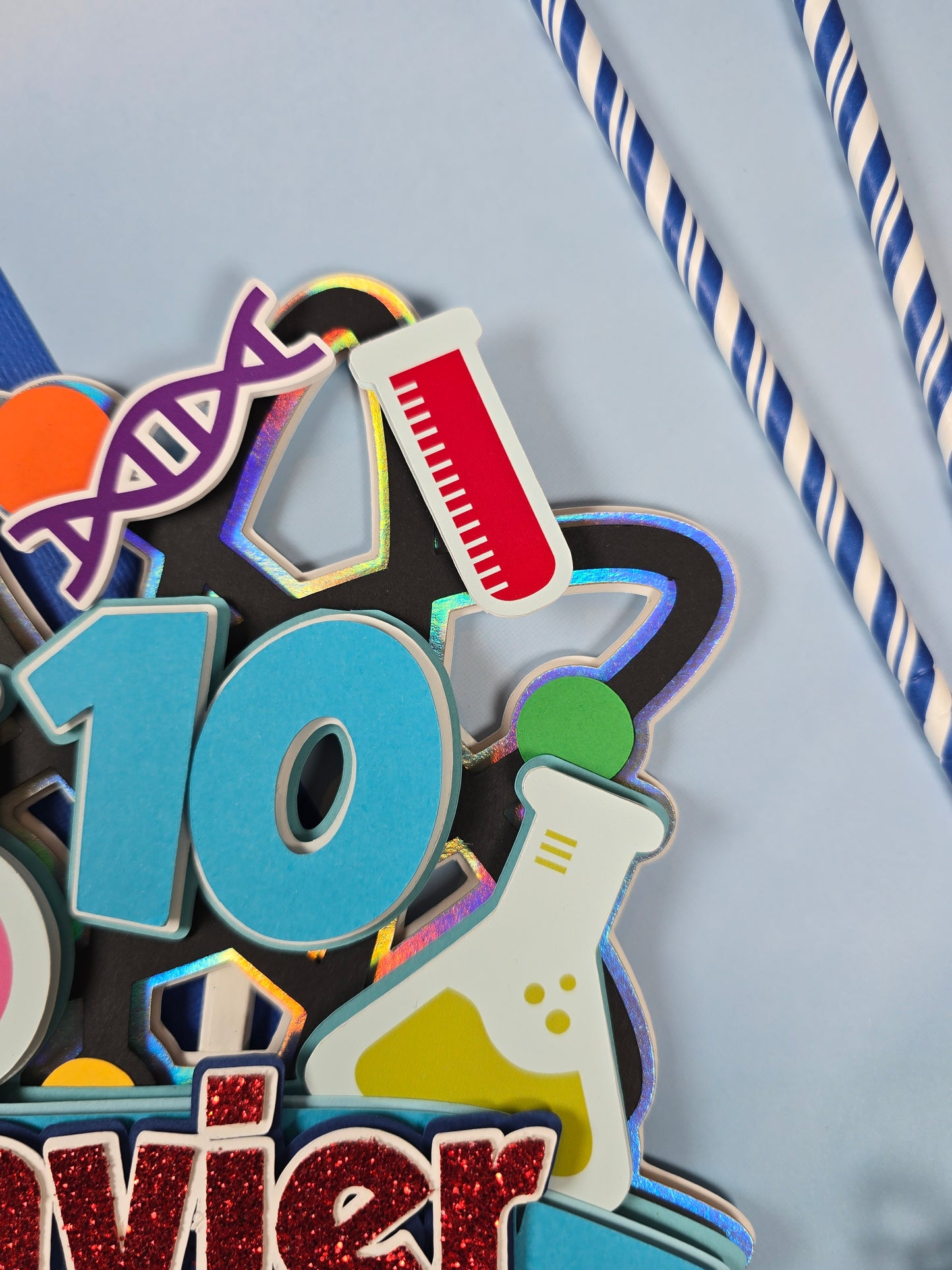 Science Cake topper Scientist birthday party Science birthday theme