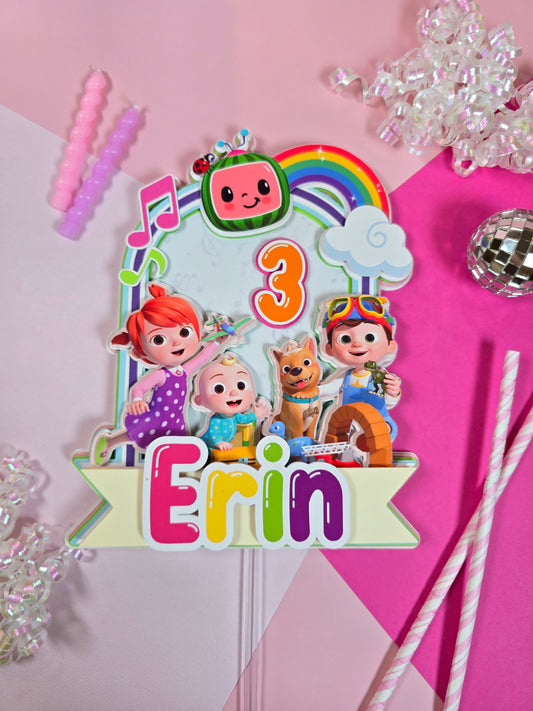 Cocomelon Cake topper, Cocomelon Cake topper, Cocomelon cake topper, Cocomelon birthday
