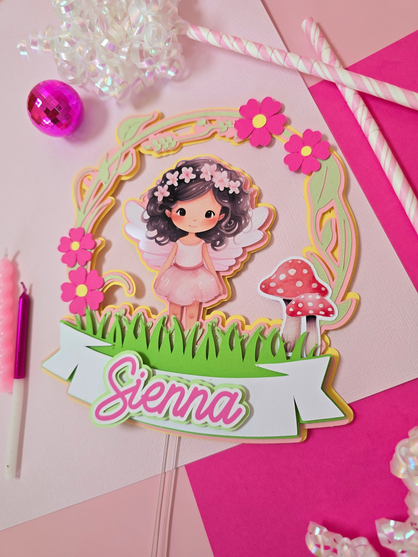 Fairy Cake topper, Fairy garden birthday, Fairy party theme