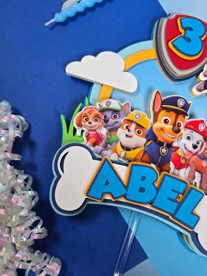 Paw Patrol Cake topper, Paw Patrol theme party, Paw patrol party
