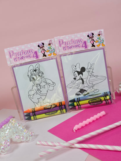 Minnie and Daisy Coloring books, Minnie and Daisy party favors, Minnie and Daisy  birthday