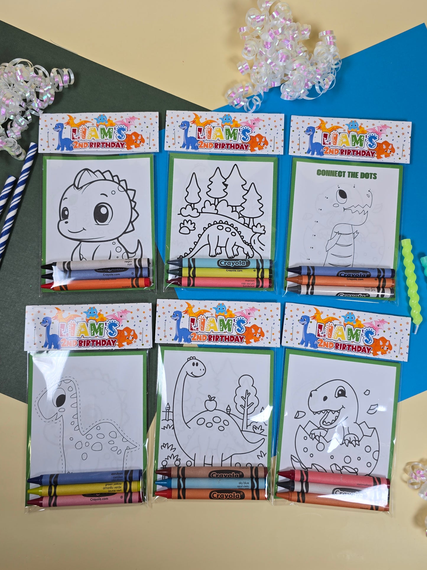 Dinosaurs Coloring books, Dinosaurs party favors