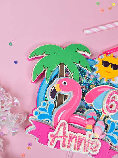 Pool Party cake topper, Summer theme party, Beach party cake topper, Splash cake topper, Pool party birthday theme