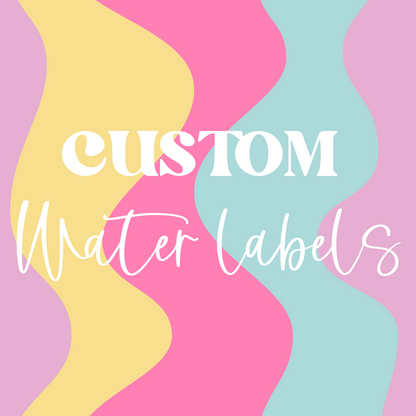 Water bottle labels custom design