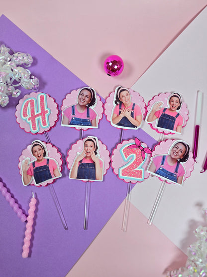 Ms Rachel Cupcake Topper, Ms Rachel cupcake decor, Ms Rachel birthday