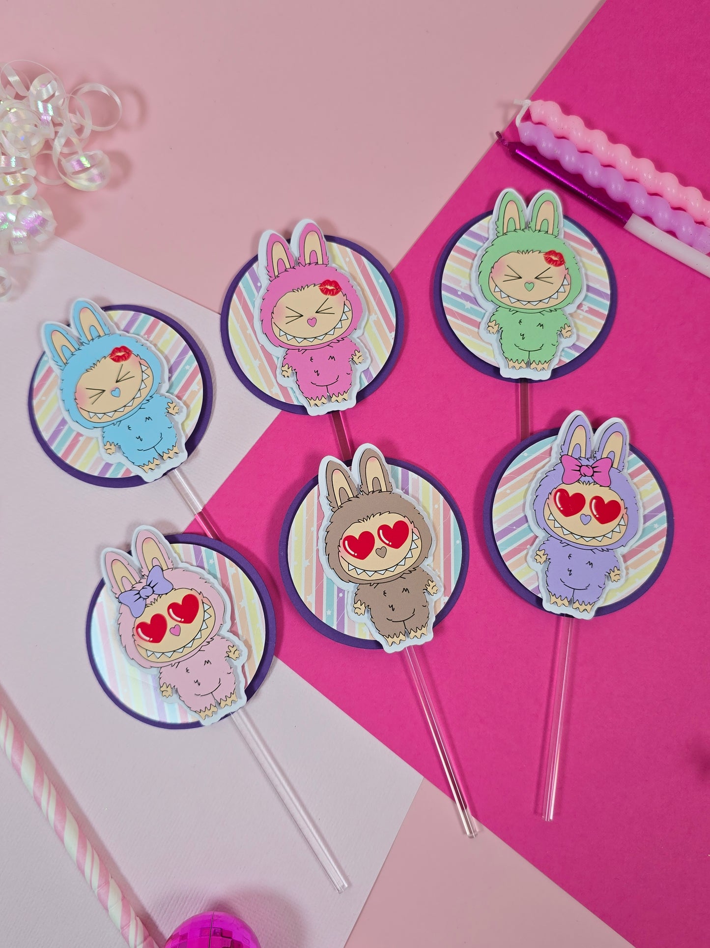 Labubu Cupcake Topper, Labubu cupcake decor, Labububirthday